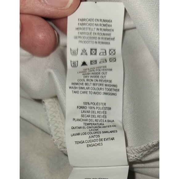 Atmosphere Floral Sleeveless Belted Dress Size 6 Polyester White‎ & Pink - Picture 5 of 7